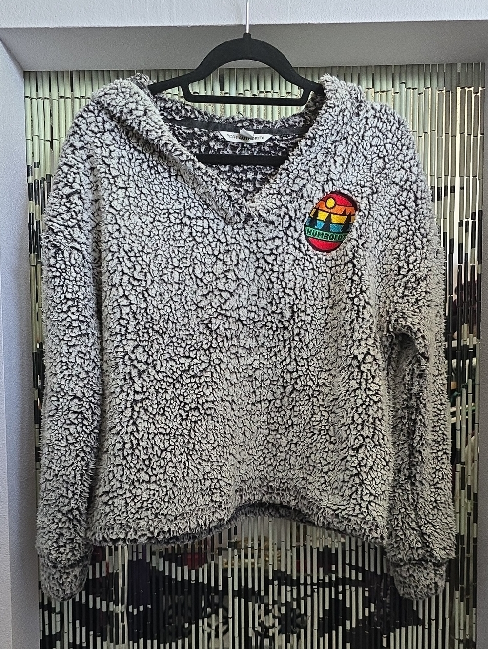 Sherpa Hoodie - Gray Plush Women's Sweater